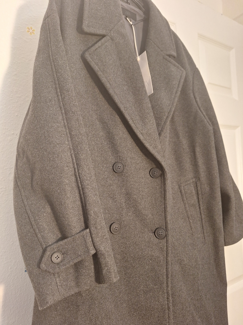 Zara Women Oversize Coat Gray